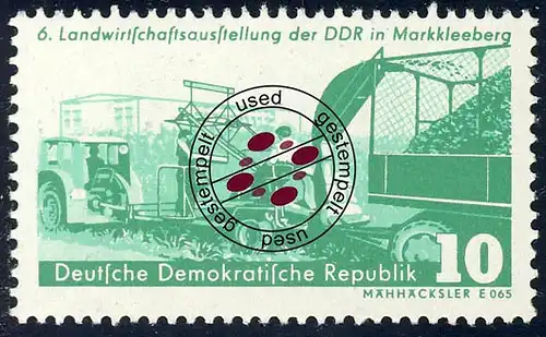 629 Landwirtschaftsausstellung Mähhäcksler 10 Pf O