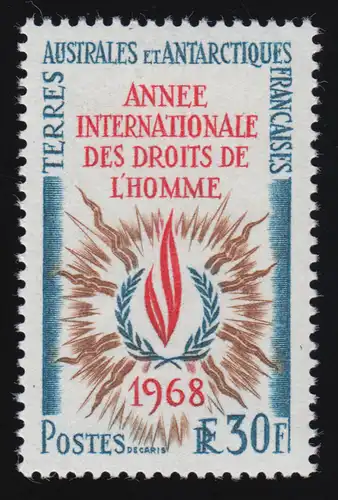 Antarctique français - 45 Droits de l'homme, frais de port / MNH **