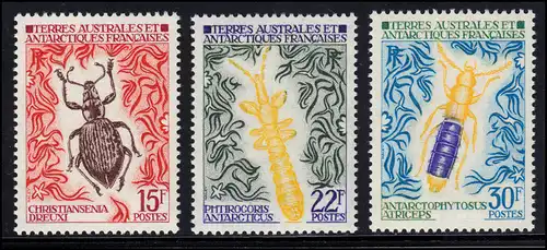 Antarktis französisch - 78-80 Insekten Satz kpl., postfrisch / MNH **