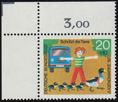 711 Jeunesse Bien-être des animaux 20+10 canards Pf ** coin o.l.