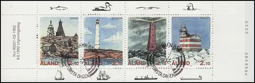 Aland Carnets de marques 1 phares, ESSt 8.5.1992