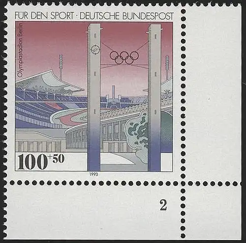 1652 Aide sportive 100+50 Pf Stadium olympique ** FN2