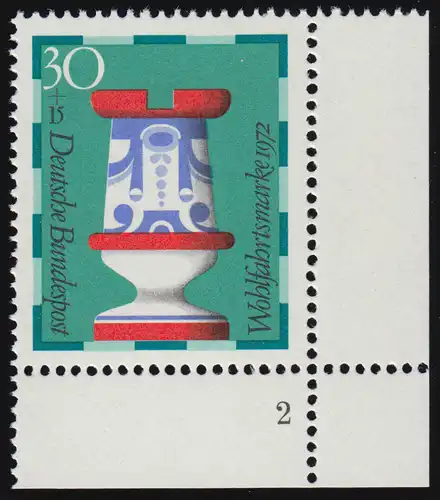 743 Wohlfahrt Schachfiguren 30+15 Pf Turm ** FN2