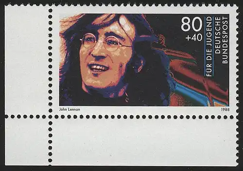 1363 Rockmusik John Lennon 80+40 Pf ** Ecke u.l.