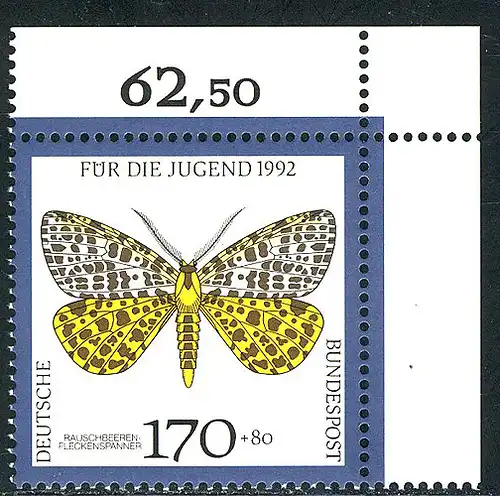 1606 jeune papillon de nuit 170+80 Pf ** coin o.r.