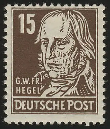 331v XII Georg Hegel 15 Pf Wz.2 XII **