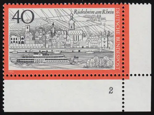 762 Fremdenverkehr Rüdesheim 40 Pf ** FN2