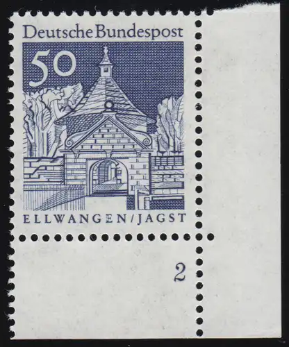 495 Bauwerke 50 Pf Ellwangen ** FN2