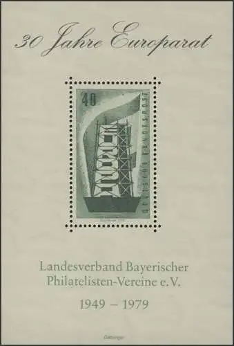 Sonderdruck FAKSIMILE 30 Jahre Europarat LV Bayern 1979