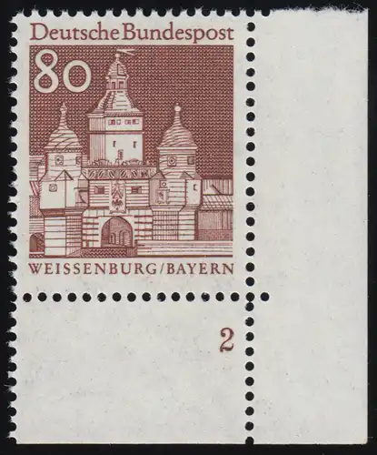 498 Bauwerke 80 Pf Ellinger Tor ** FN2