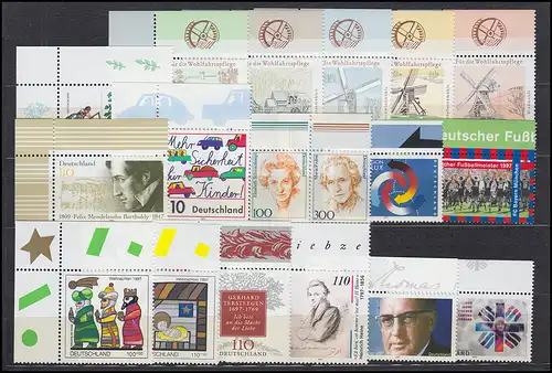 1895-1964 Bund-Jahrgang 1997 kpl. Ecken oben links ** postfrisch