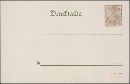 Affaire 3 Pf Reichspost: 1er Pâques du nouveau siècle 1900 inutilisé