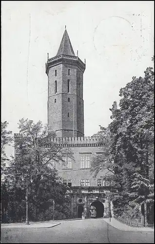 Germania 30 p. sur carte de vue Liegnitz Königl. Schloss, KROITSCH 1.7.1920