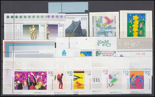 2087-2155 Bund-Jahrgang 2000 kpl. Ecken oben links ** postfrisch