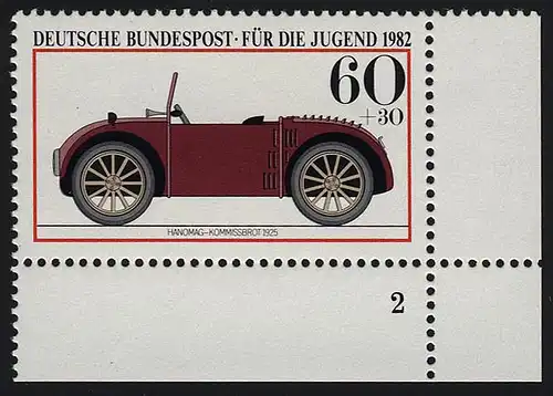 1125 Jugend Kraftfahrzeuge 60+30 Pf ** FN2