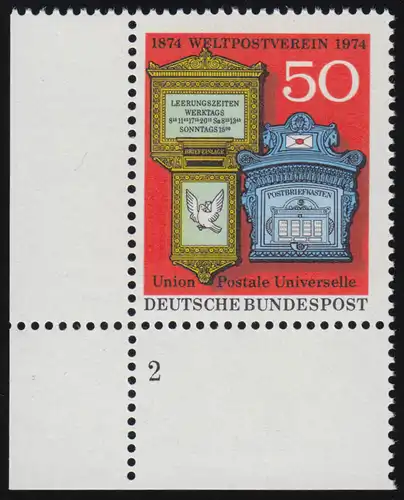 825 Weltpostverein ** FN2