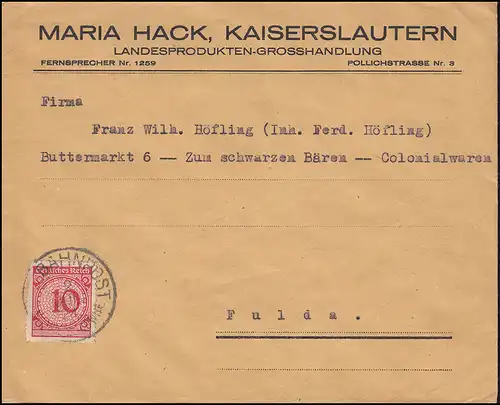 340Pa couvercles de panier EF lettre apt. cachet BAHNPOST NOUVEAUNK.-LDWHF. 2.7.24 vers Fulda