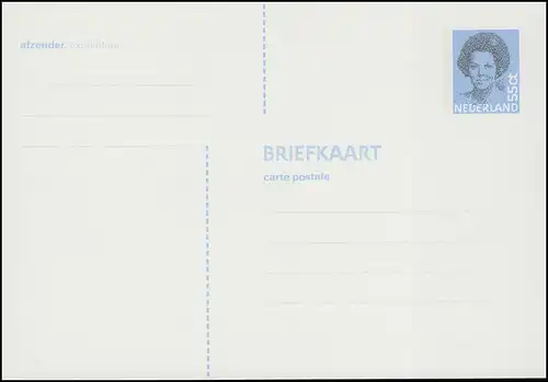 Carte postale P 304 II Reine Beatrix 55 centimes, non utilisé ** / MNH