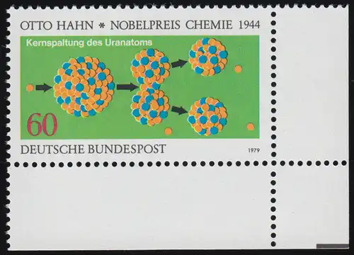 1020 Nobelpreisträger Physik Hahn  ** Ecke u.r.