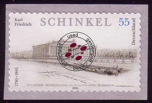 2552 Karl Friedrich Schinkel SELBSTKLEBEND, bedarfsgestempelt O