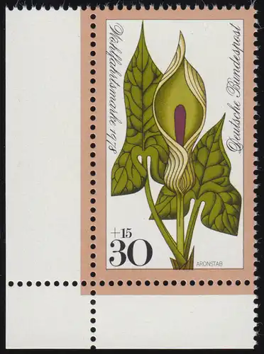 982 Fleurs forestières 30+15 Pf Aronstab ** Coin et l.