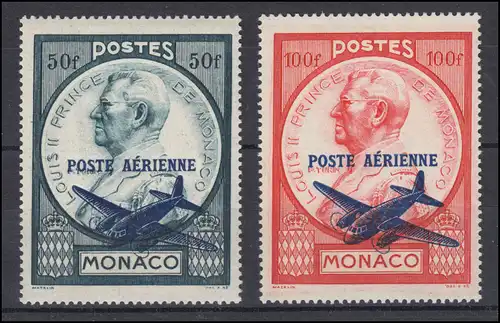Monaco 315-316 Aufdruck Luftpost, Satz, postfrisch **