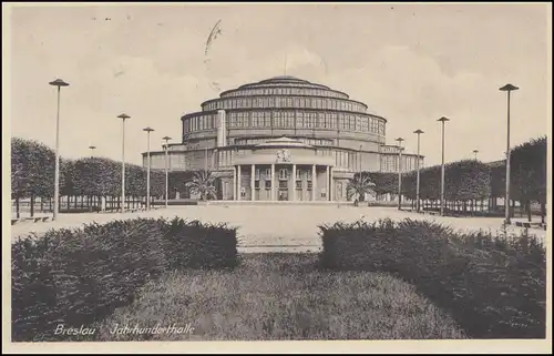 Ansichtskarte Breslau Jahrhunderthalle, BRESLAU 2 - 11.10.1942