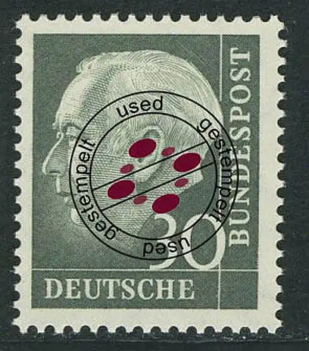 259 Theodor Heuss 30 Pf O gestempelt