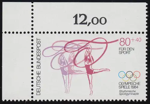 1207 Jeux olympiques d'été 80+40 Pf ** coin o.l.