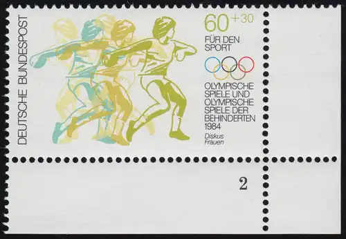 1206 Olympische Sommerspiele 60+30 Pf ** FN2