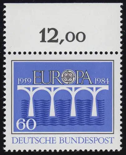 1210 Europa Post- und Fernmeldewesen 60 Pf ** Oberrand