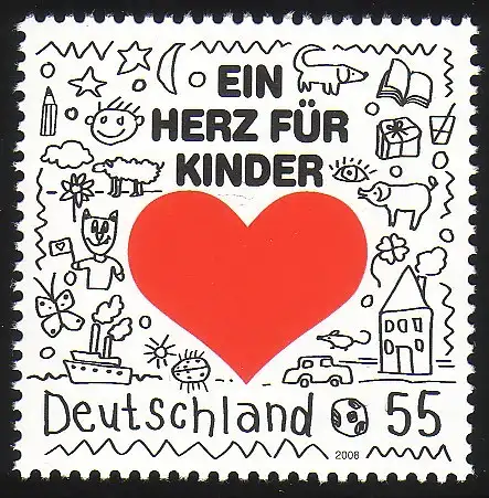 2706 Ein Herz für Kinder: 10 Einzelmarken, alle ** / MNH