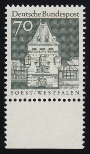 497 Bauwerke groß 70 Pf Unterrand ** postfrisch