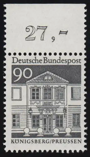 499 Bauwerke groß 90 Pf Oberrand ** postfrisch