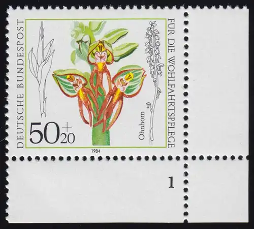 1225 Wohnd Orchidées 50+20 Pf ** FN1