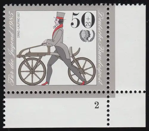 1242 Jugend Historische Fahrräder 50+20 Pf ** FN2