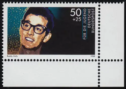 1360 Rockmusik Buddy Holly 50+25 Pf ** Ecke u.r.