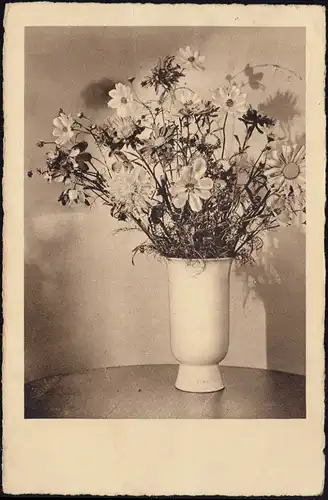 Payspost Neuchâtelerfeld sur VAREL (OLDENBURG) 2.1.1939 sur AK Fleurs dans Vase