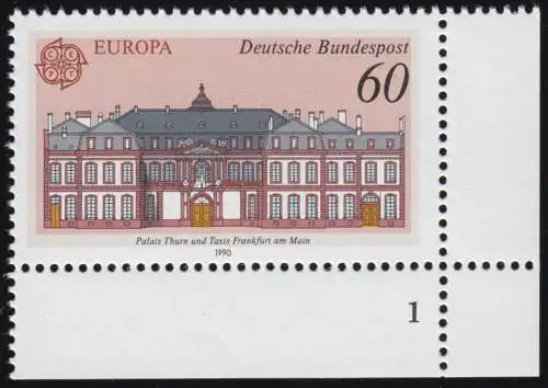 1461 Europa Palais Thurn und Taxis 60 Pf ** FN1