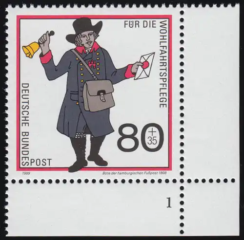 1438 Wohlfahrt Postbeförderung 80+35 Pf  ** FN1