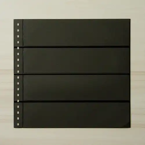 LINDNER Omnia Insert 04 noir avec 4 bandes