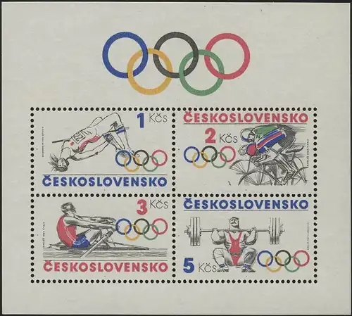 Tschechoslowakei 2782-2785 Olympia Los Angeles 1984, postfrisch ** / MNH