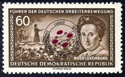 478 Rosa Luxemburg 60 Pf, gestempelt O