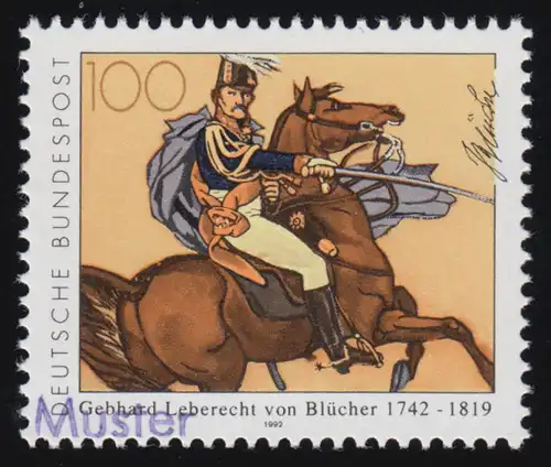 1641 Generalfeldmarschall Fürst Blücher von Wahlstett, Muster-Aufdruck