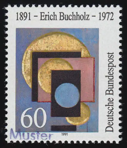 1493 Maler, Bildhauer und Architekt Erich Buchholz, Muster-Aufdruck