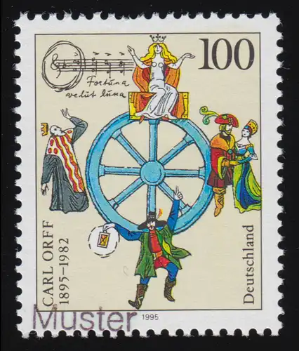 1806 Komponist Carl Orff, Muster-Aufdruck