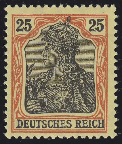 88 IIb Germania 25 Pf. Deutsches Reich Kriegsdruck, **