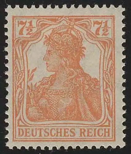 99a Germania 7 1/2 Pf lebhaftorange **