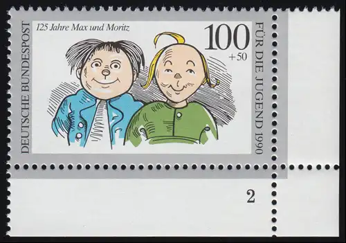 1458 Jugend Max und Moritz 100+50 Pf ** FN2