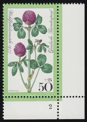 951 Fleurs prés 50+25 Pf Trèfle rouge ** FN2